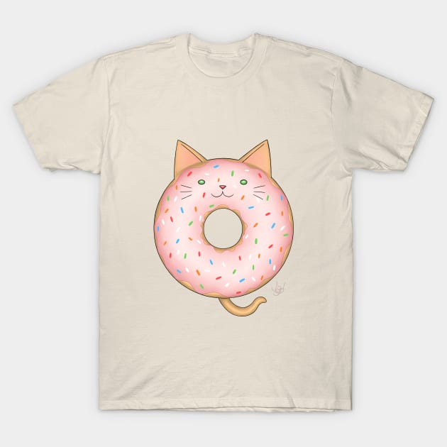 Donut Cat T-Shirt by BastetLand